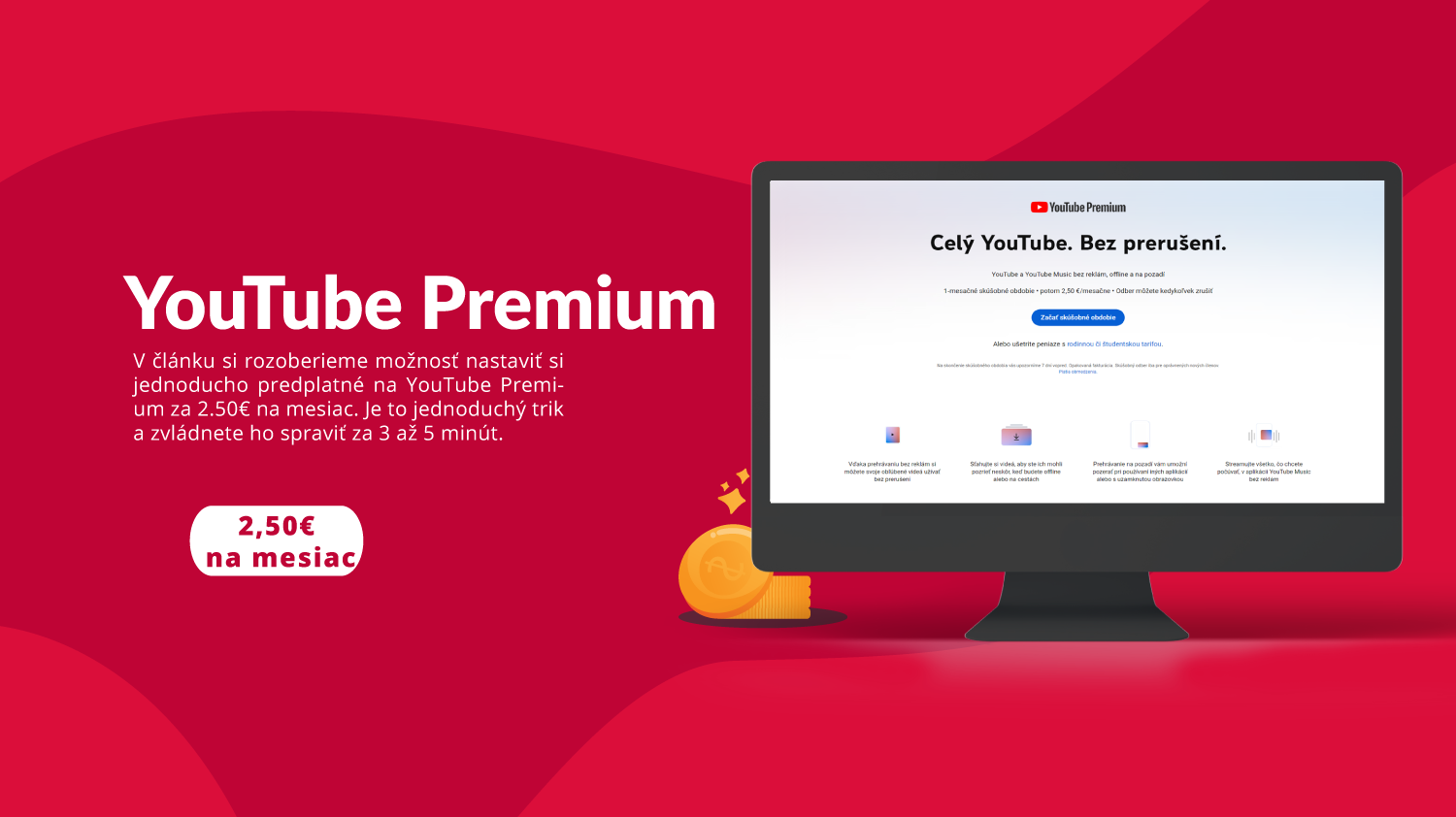YouTube premium lacnejšie