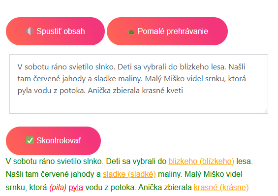 Diktáty interaktívne