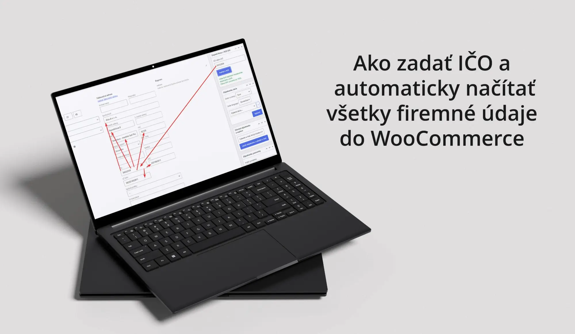 Ako zadať IČO a automaticky načítať všetky firemné údaje do WooCommerce